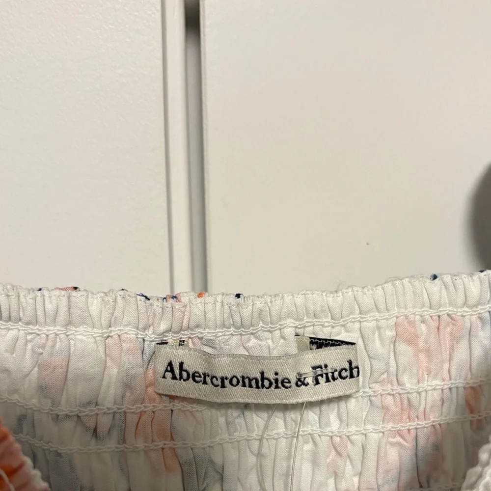 Abercrombie & Fitch Floral Maxi Dress - White and Blue
